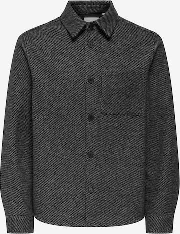 Only & SonsRegular Fit Košulja 'MICAH' - siva boja: prednji dio