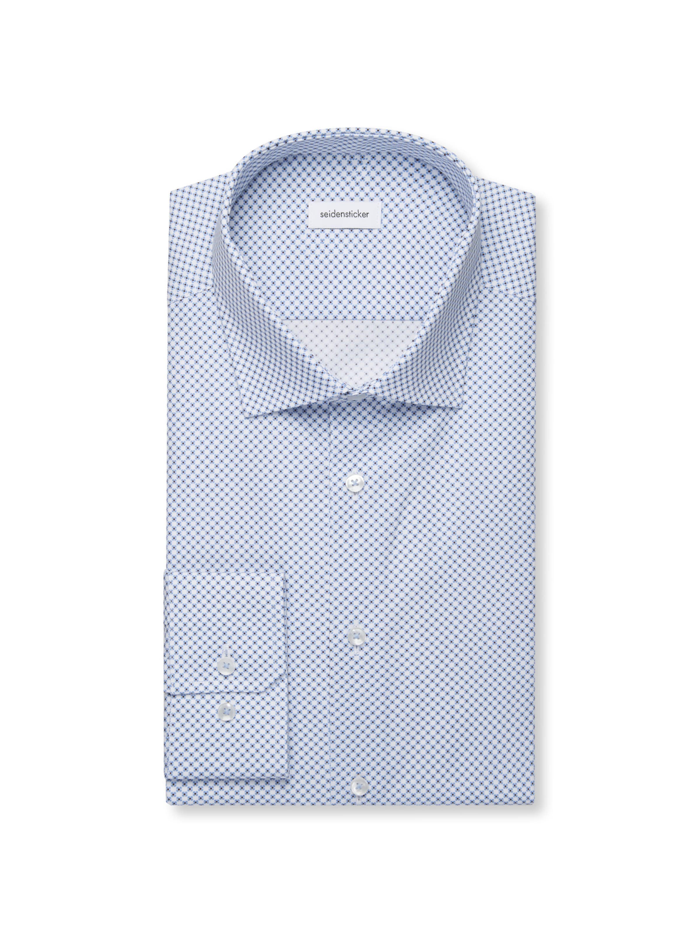 Coupe regular Chemise business 'Schwarze Rose' SEIDENSTICKER en bleu