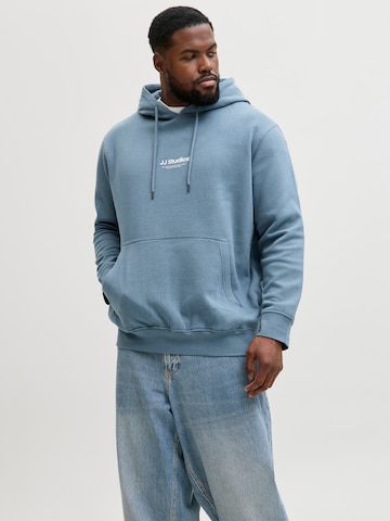 Jack & Jones Plus Sweatshirt 'JJESOHO' in Blau: Vorderseite
