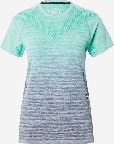 ASICS T-shirt fonctionnel en gris / vert clair / blanc cassé, Vue avec produit