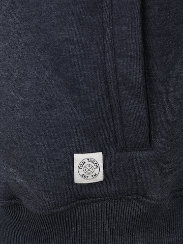 TOM TAILOR Men + Zip-Up Hoodie in Blue