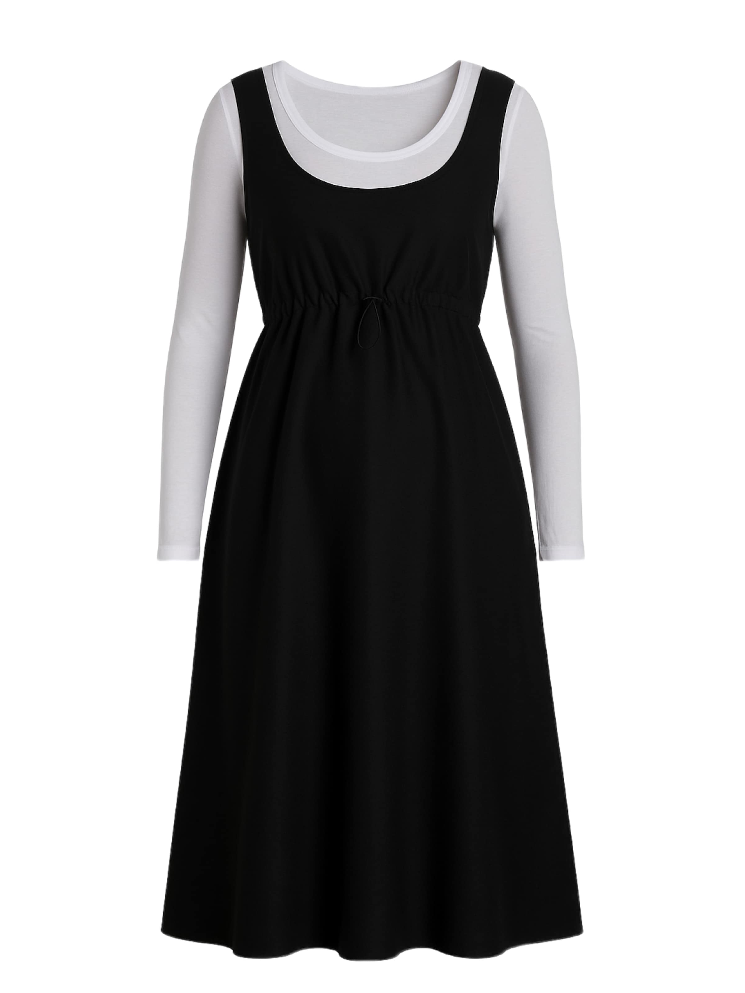 LYN MAMA Jurk in Zwart: voorkant