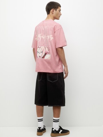 Pull&Bear Тениска в розово