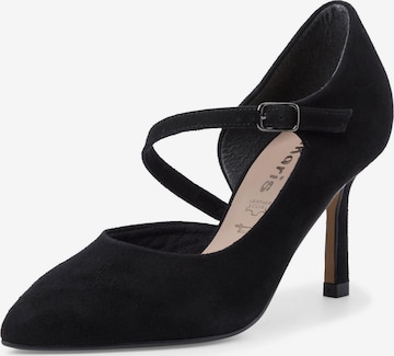 TAMARIS Slingpumps i sort: forside