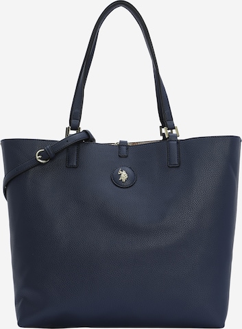 U.S. POLO ASSN. Nakupovalna torba 'Malibu' | modra barva: sprednja stran