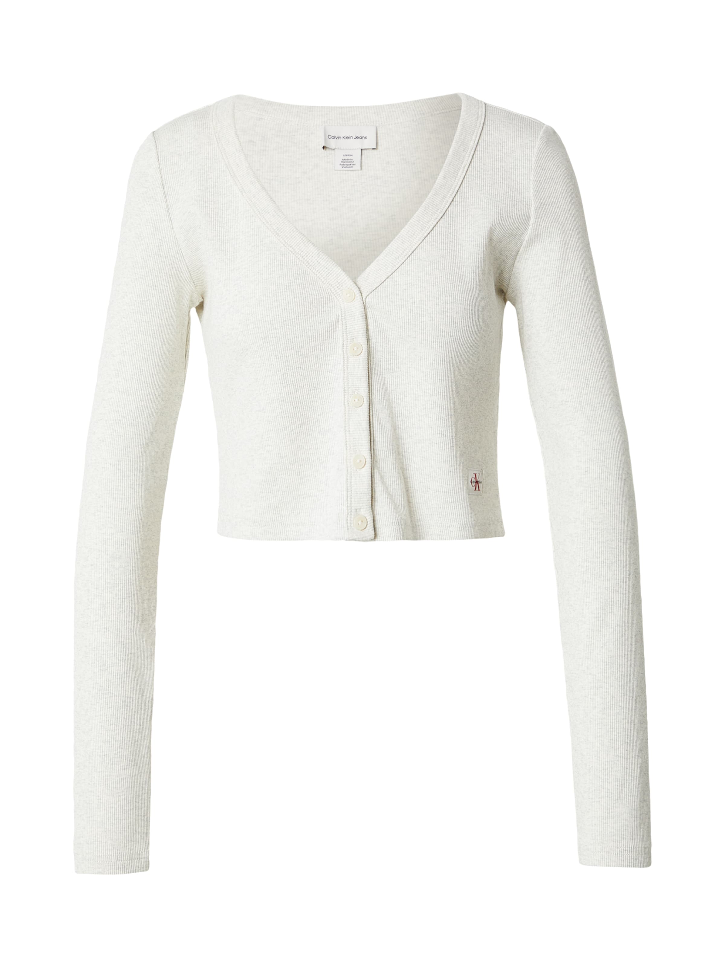 Calvin Klein Jeans Gebreid vest in Grijs: voorkant