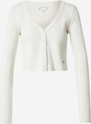 Calvin Klein Jeans Gebreid vest in Wit: voorkant