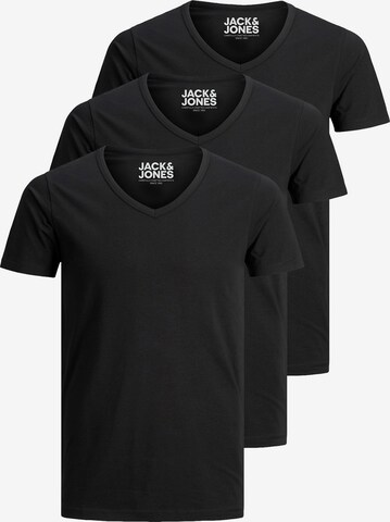 JACK & JONES Shirt 'JJV-Neck' in Black: front
