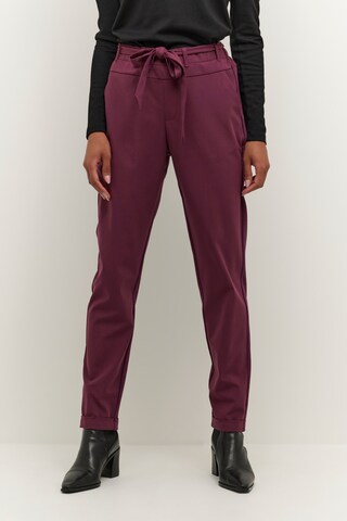 Kaffe Tapered Trousers in Red: front