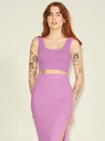 JJXX - Top de malha 'Casey' em roxo: frente