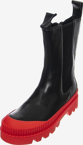 Jeffrey Campbell Kozaki 'Womens Trecking Black / Red Boots' w kolorze czarny: przód