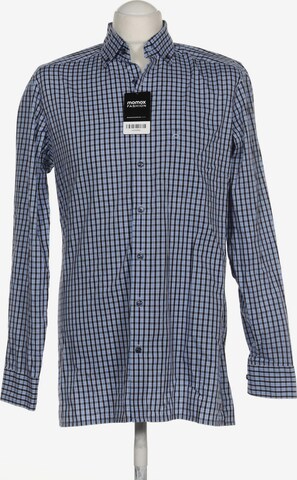 OLYMP Button Up Shirt in M in Blue: front