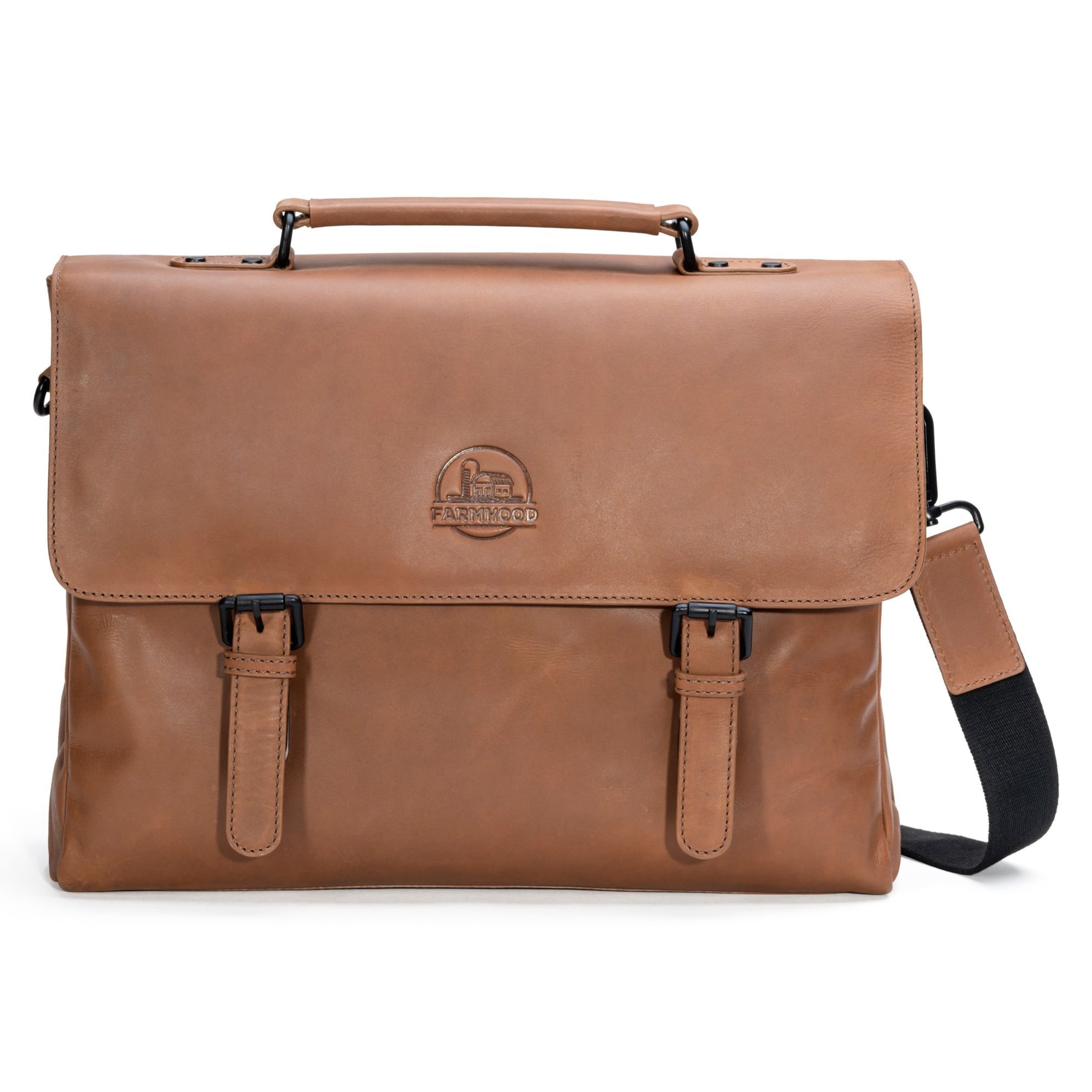 Borsa portadocumenti di Farmhood in marrone: frontale