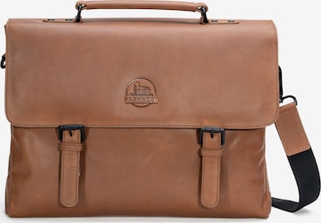 Farmhood Document Bag in Brown: front