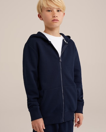 WE Fashion - Casaco em moletão em azul: frente