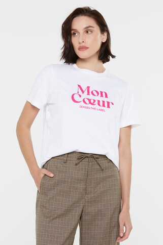 SENSES.THE LABEL T-Shirt 'TUL:IP' in Weiß: Vorderseite