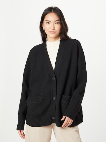 Monki Knit Cardigan in Black: front