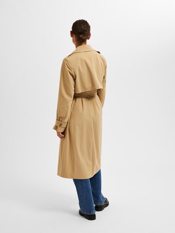 SELECTED FEMME Between-Seasons Coat 'SIA' in Brown