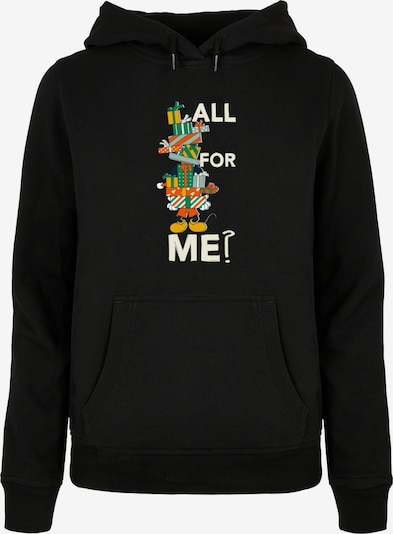 ABSOLUTE CULT Sweatshirt 'Mickey Mouse - Presents All For Me' in grün / orange / schwarz / weiß, Produktansicht