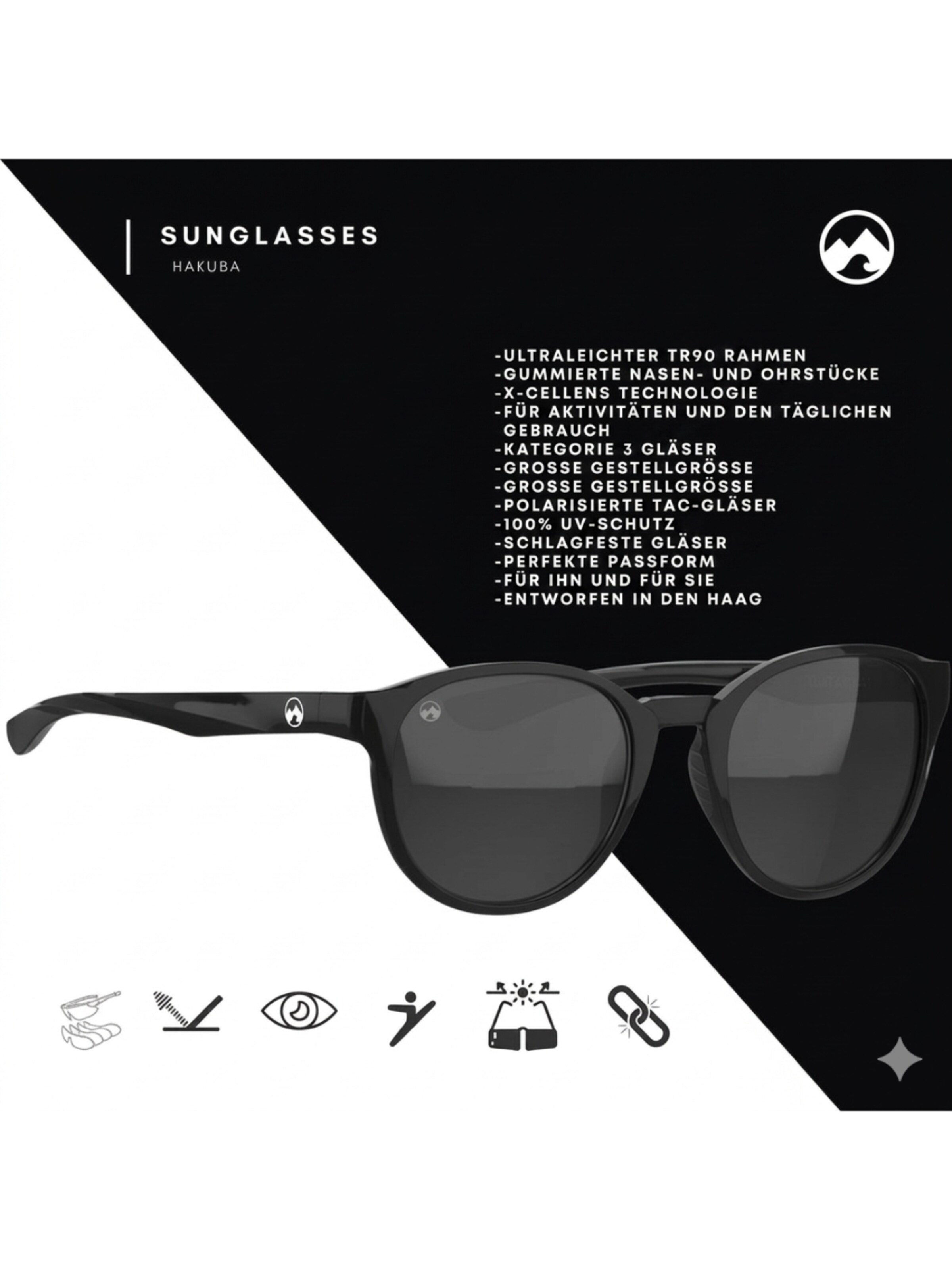 Mowmow - Gafas de sol deportivas 'MowMow Niseko Sunglasses - Polarized - Men - Women' en negro