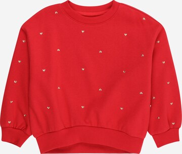 GAP Sweatshirt 'HO23 NOVELTY' in Red: front