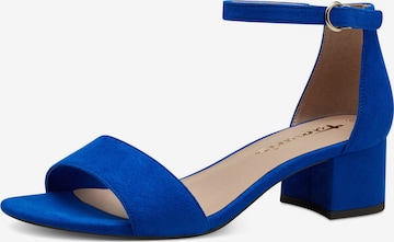 TAMARIS Páskové sandály – modrá: přední strana