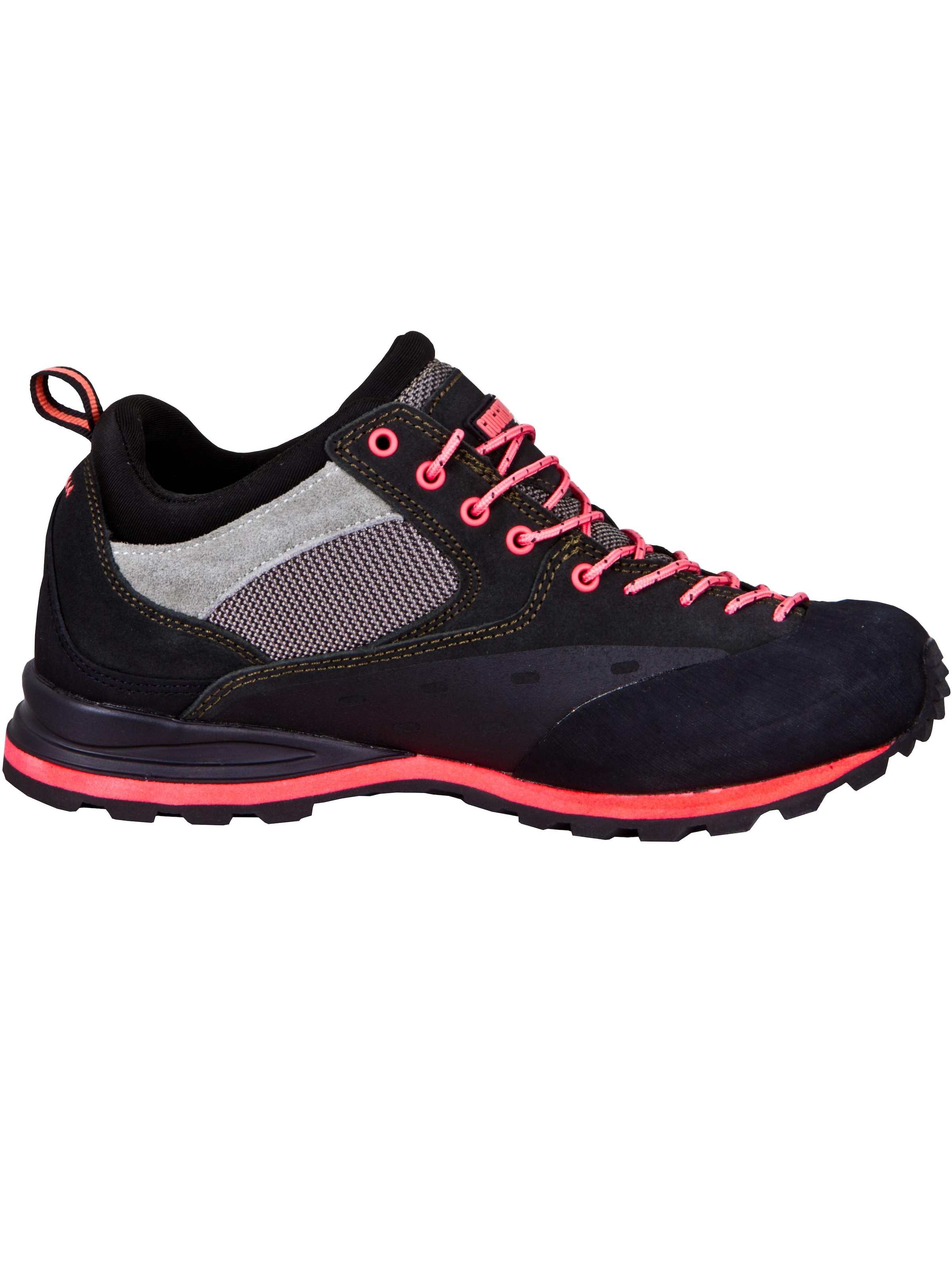 Guggen Mountain Athletic lace-up shoe 'Trekking-& Wanderschuhe PT022 Wildleder' in Black