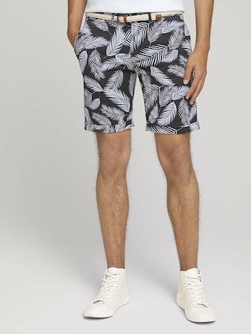 TOM TAILOR DENIM Regular Shorts in Schwarz: predná strana