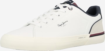Pepe Jeans - Sapatilhas baixas 'KENTON CAMPUS' em branco: frente