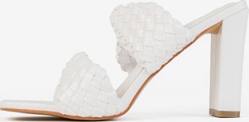 Celena Mules 'Cathie' in White: front