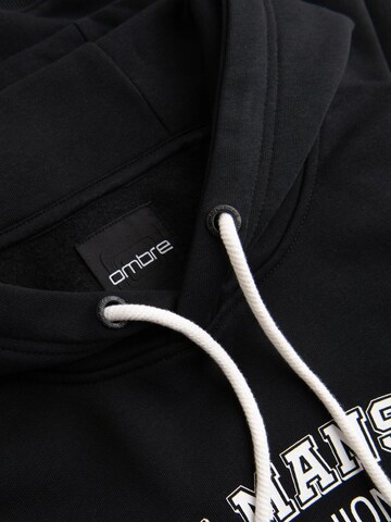 Ombre Sweatshirt in Schwarz