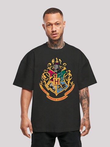 F4NT4STIC Shirt 'Harry Potter Hogwarts' in Zwart: voorkant