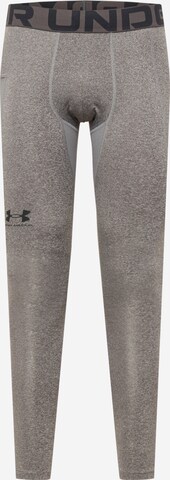 UNDER ARMOUR Skinny Workout Pants in Grey: front