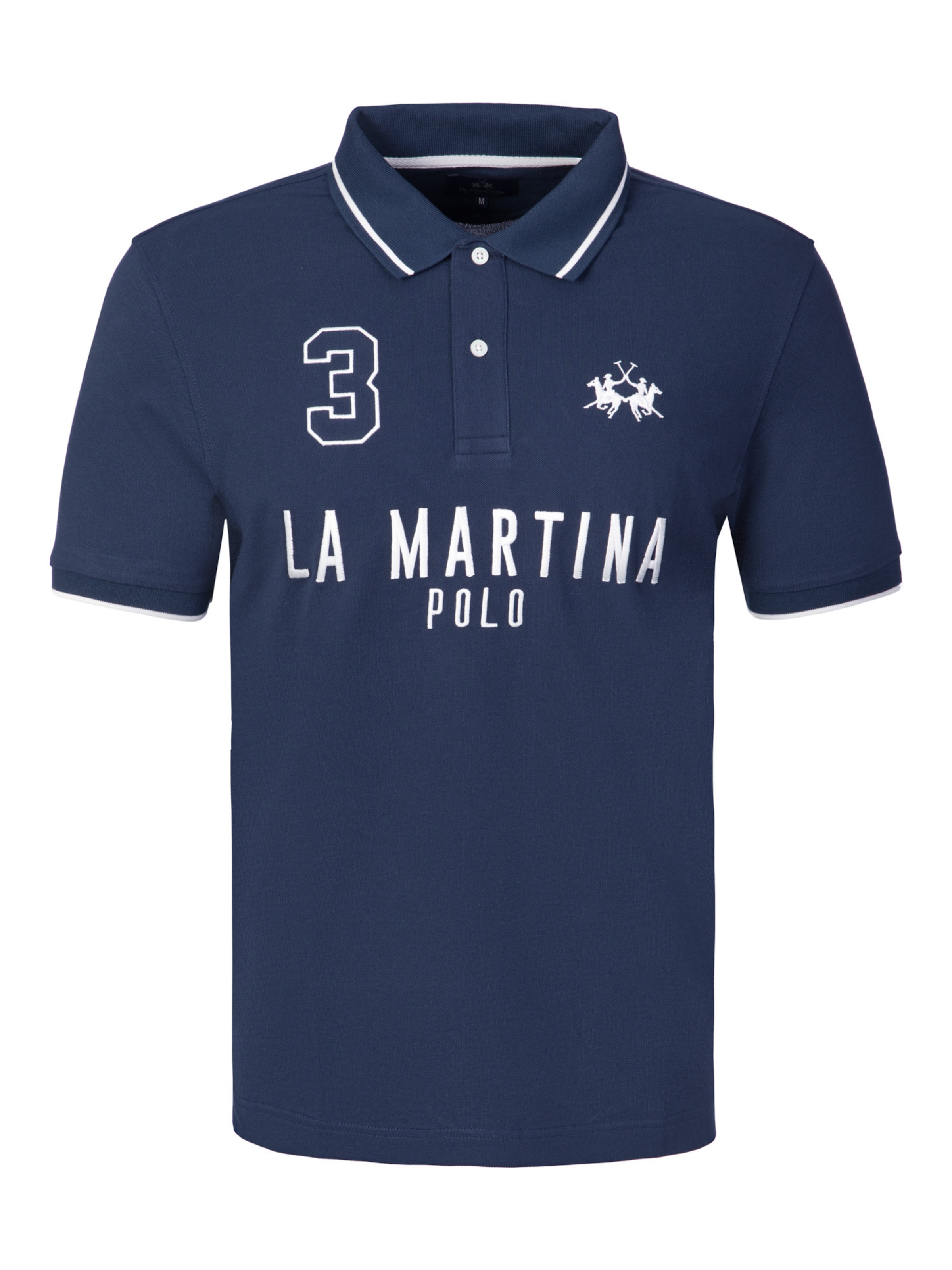 La Martina - Camiseta en azul: frente