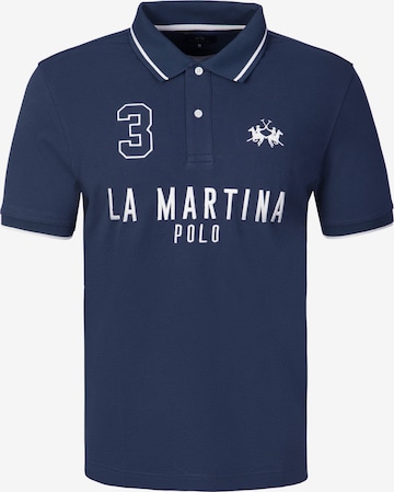 La Martina - Camiseta en azul: frente