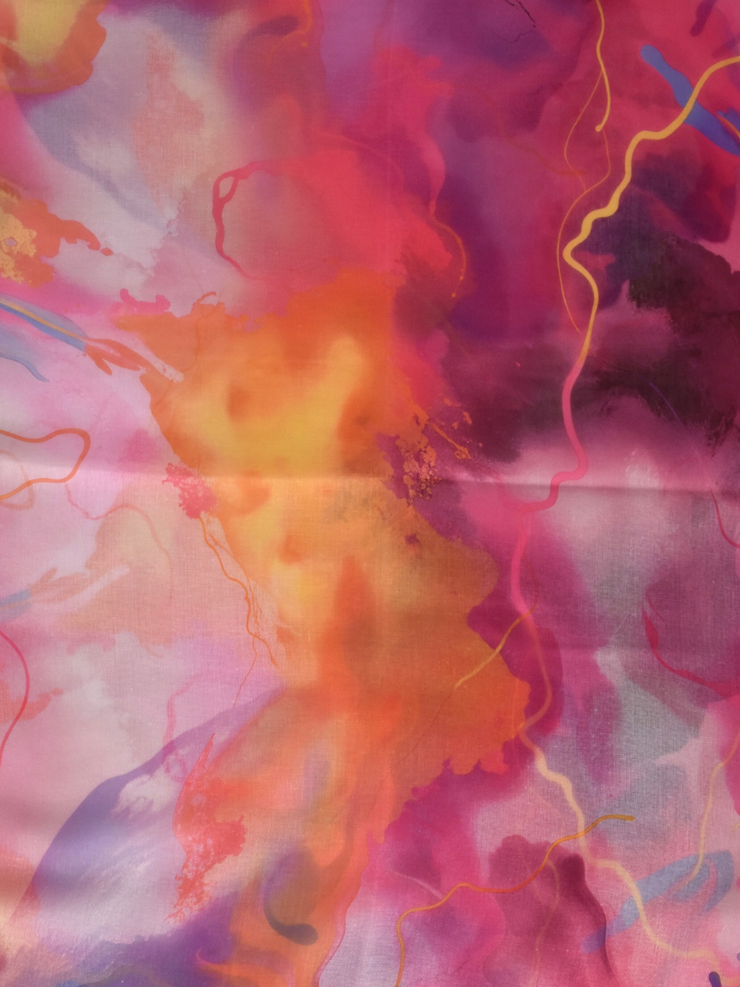 styleBREAKER Loop scarf 'Loop Schal mit Aquarell Glow Muster' in Pink