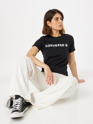 CONVERSE Tričko 'WORDMARK' – černá