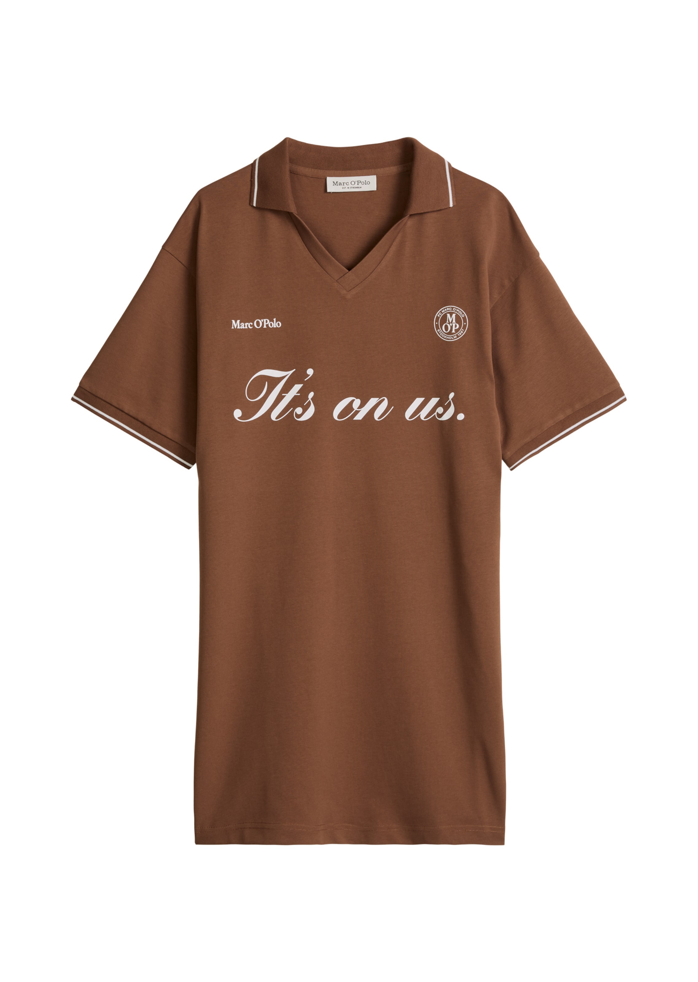Marc O'Polo Jurk in Bruin: voorkant