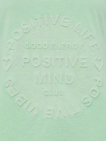Zwillingsherz Shirt 'Positive Mind' in Groen
