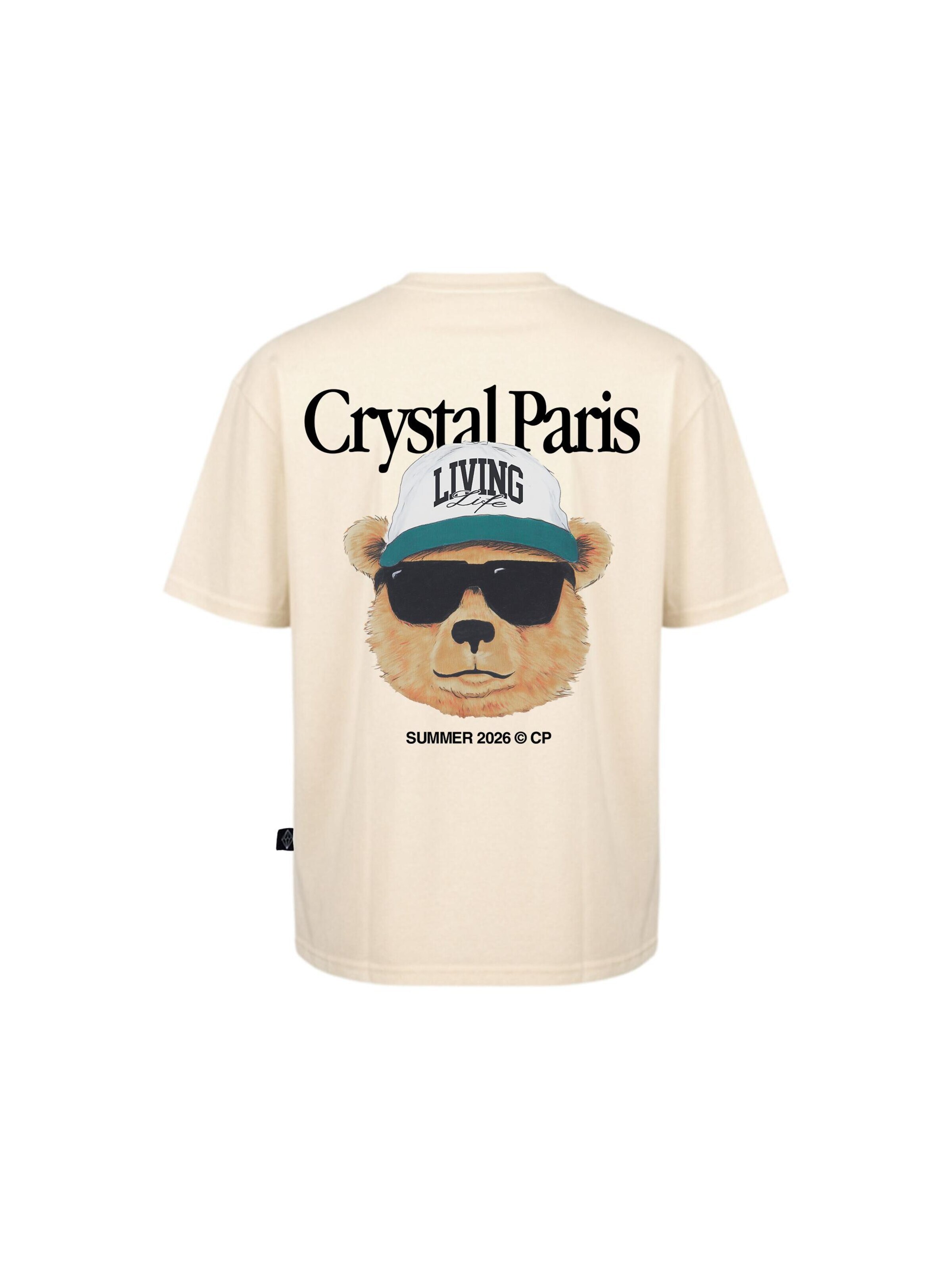 Crystal Paris Shirt 'Living Life' in Beige