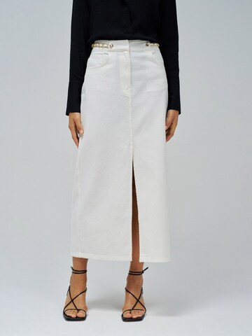 Salsa Jeans Rok 'True' in Wit: voorkant