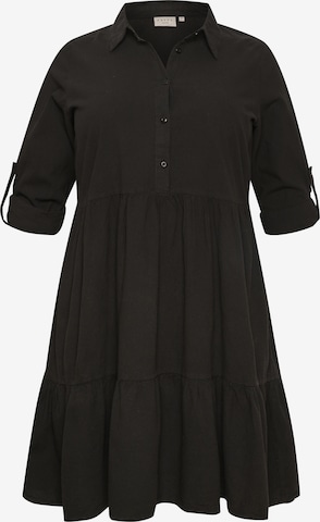 KAFFE CURVE Shirt dress 'Nana' in Black: front