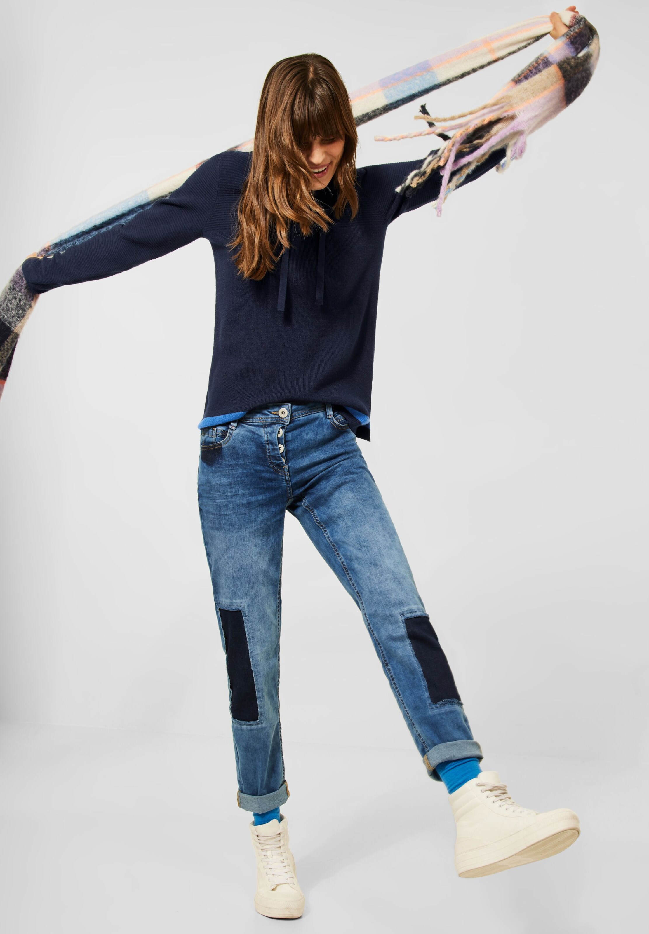 Frauen Große Größen CECIL Pullover in Dunkelblau - JY25419 Frauen Große Größen CECIL Pullover in Dunkelblau - JY25419
