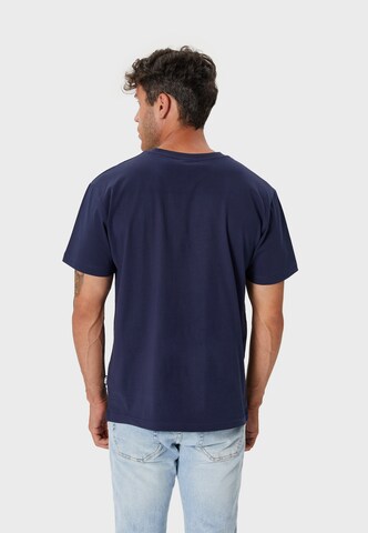 Oldskull Shirt 'Retro Japan Island' in Blauw