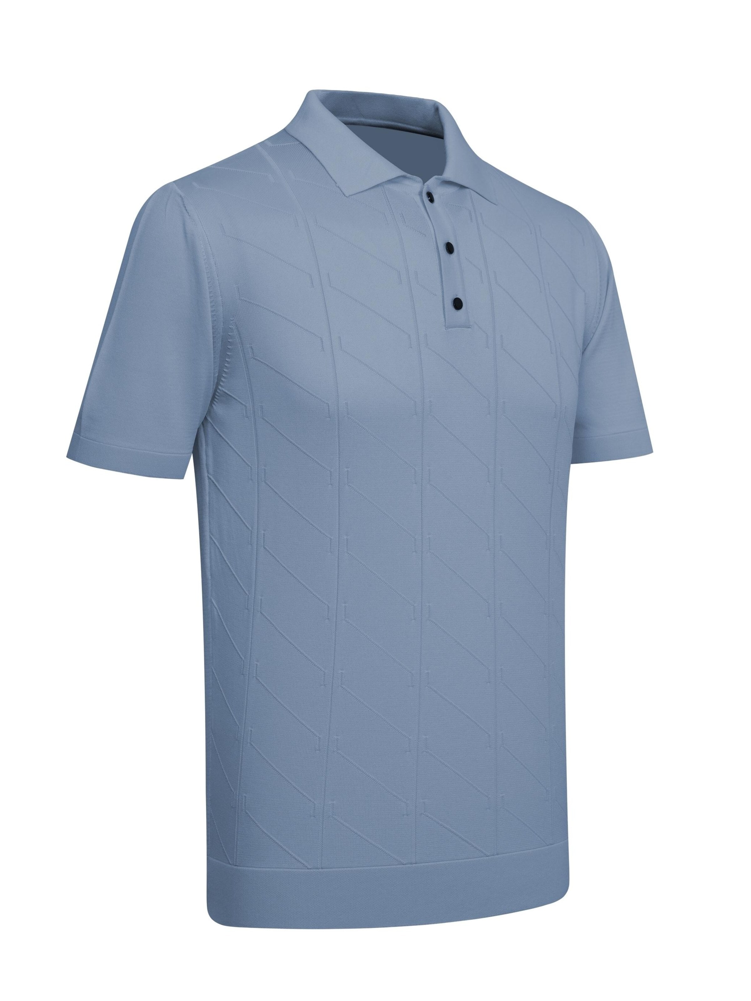 Cizgi Triko Shirt‌ in Blau