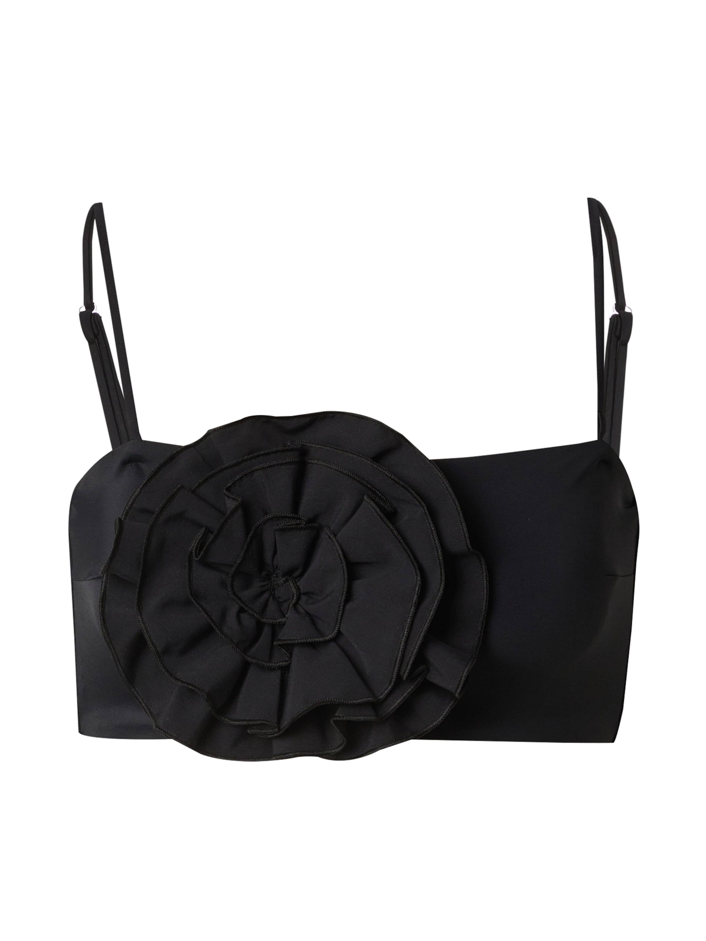 EDITED Бюстие Горнище на бански 'Raissa' в черно: отпред