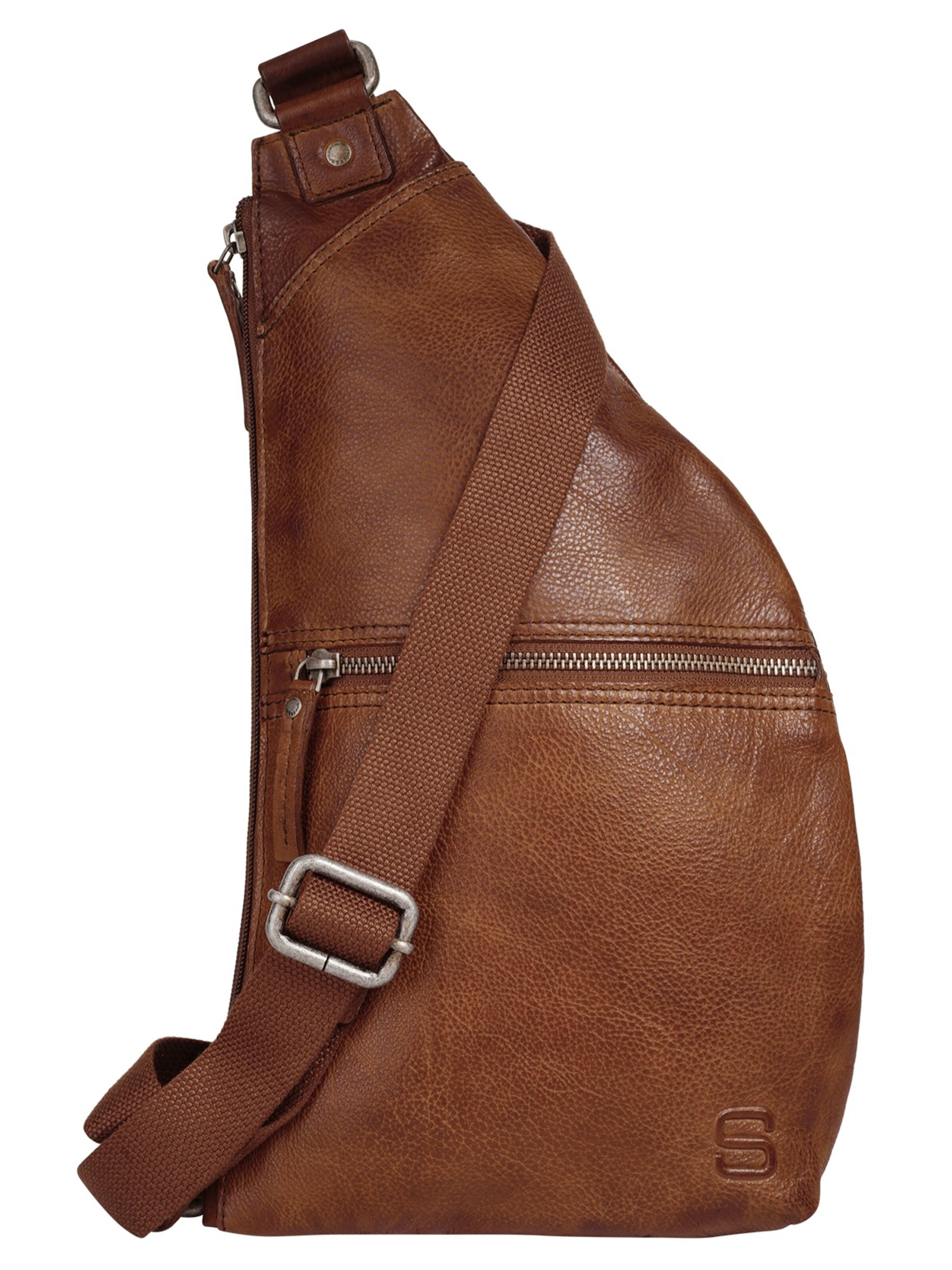 Sac à bandoulière Spikes & Sparrow en marron : devant