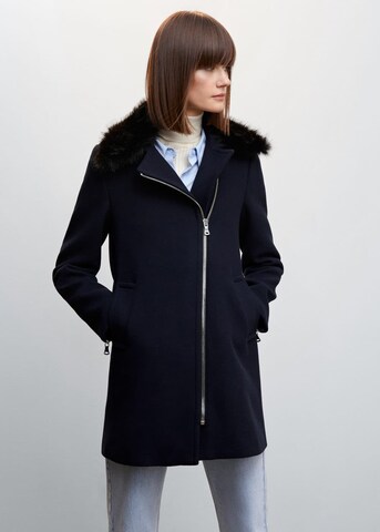 MANGO Between-Seasons Coat 'Bonito' in Blue: front