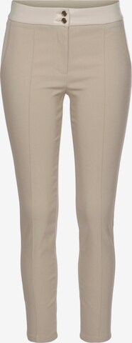 Skinny Pantalon LASCANA en beige : devant