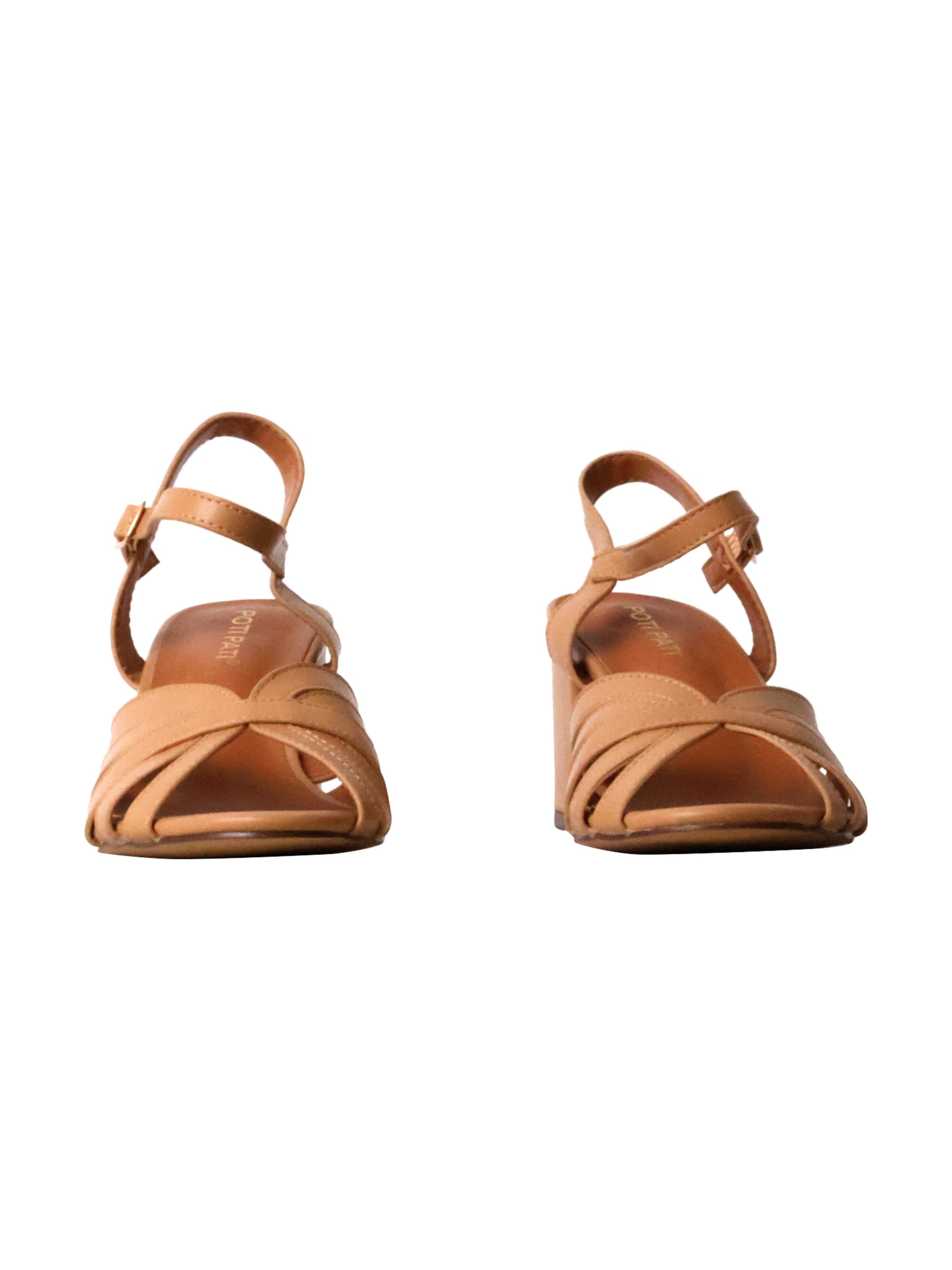 POTI PATI Sandaal 'Supermodische Sandalen mit Absatz' in Beige